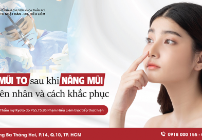  Đầu mũi to sau khi nâng mũi