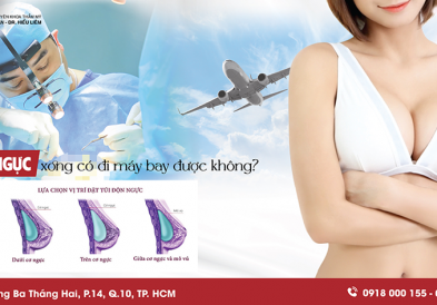 Nâng ngực có đi máy bay được không?