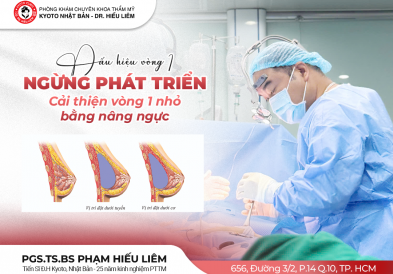 Dấu hiệu vòng 1 ngừng phát triển và cải thiện vòng 1 nhỏ bằng nâng ngực